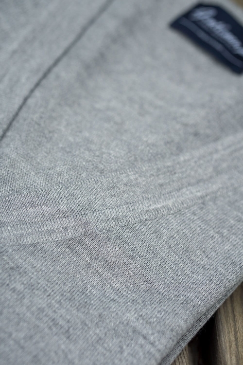 Kardigan Rozpinany Szary Jasny Merino/Acryl