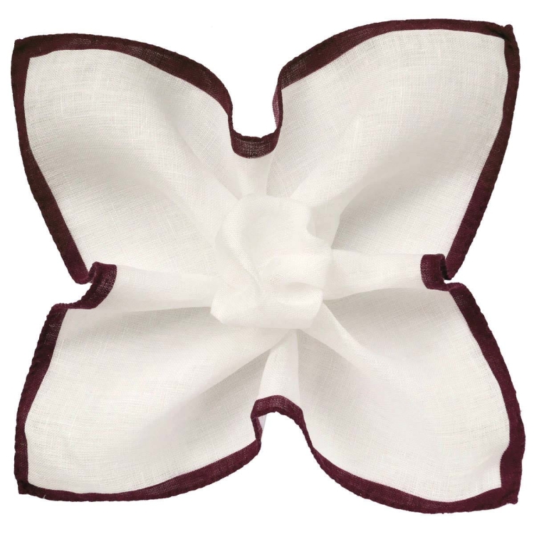 Poszetka Lniana Fioletowy Rant