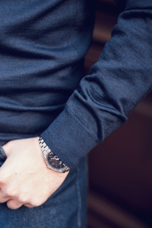 Kardigan Rozpinany Granatowy Merino