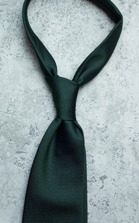 Krawat z Jedwabiu Żakardowego Zielony