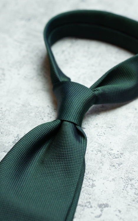 Krawat z Jedwabiu Żakardowego Zielony