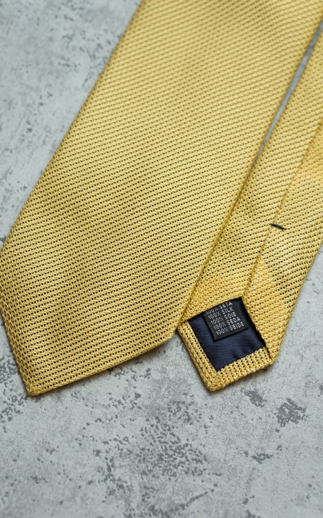 KRAWAT Z GRENADYNY ZŁOTY JASNY (Garza fina)
