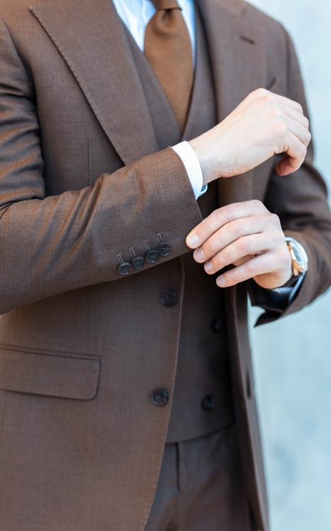 Garnitur Wełna/Jedwab Brąz