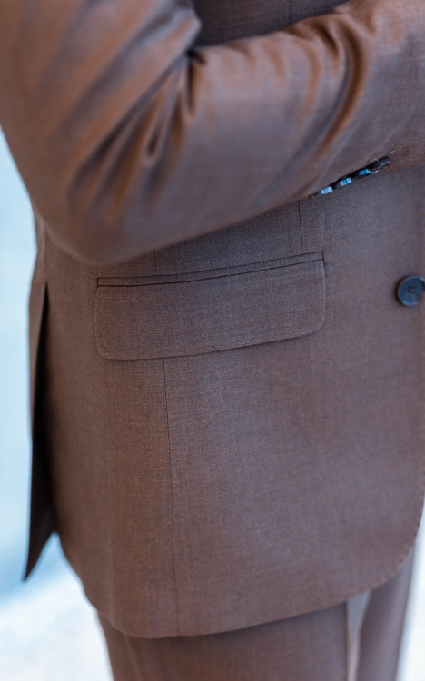 Garnitur Wełna/Jedwab Brąz