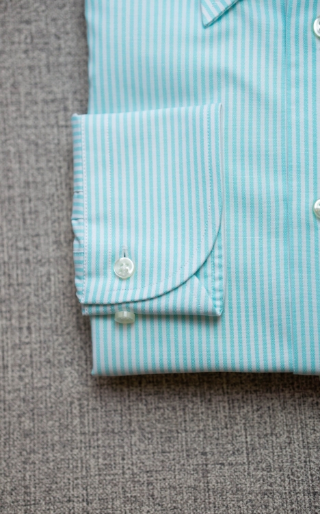 Koszula Bawełniana Prążek Miętowy Oxford OCBD