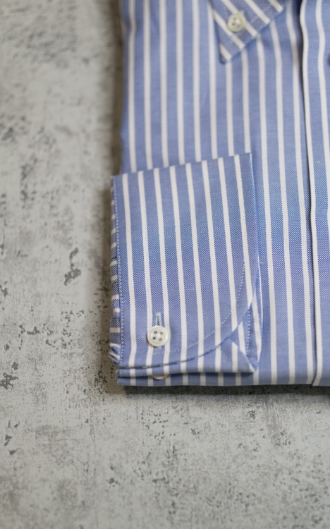 Koszula Bawełniana Oxford Biały Prążek OCBD