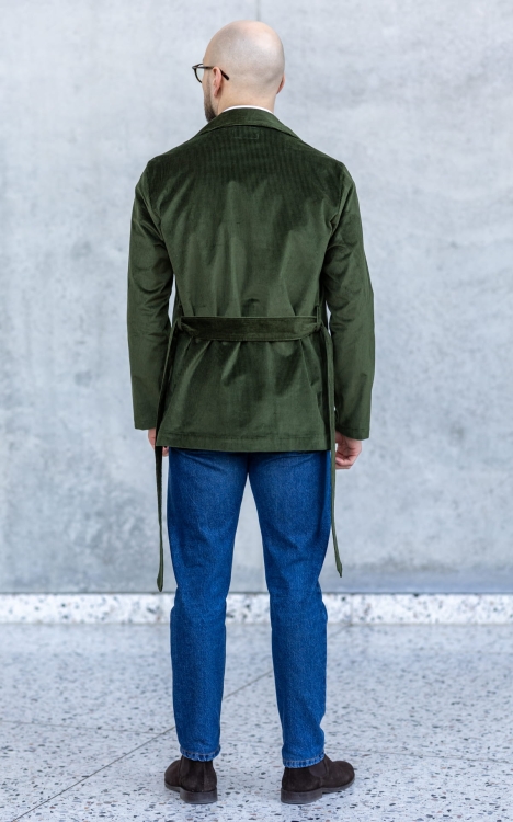 Kurtka Safari Zielony Sztruks