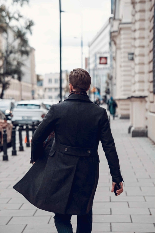 Płaszcz Wełna/Kaszmir Czekoladowy