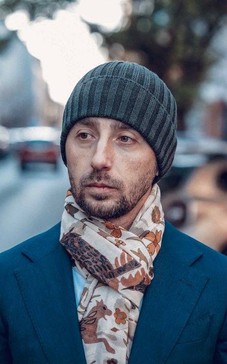 Czapka męska z wełny merino 100% zielona – polskie wykonanie