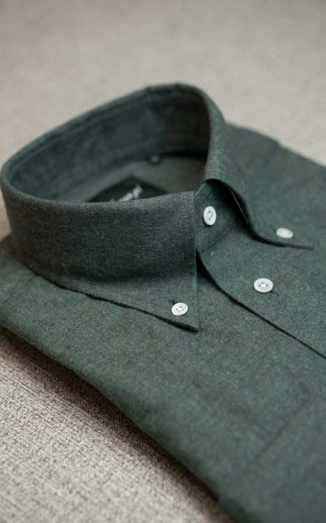 Bawełniana Koszula Flanelowa Zielona BD