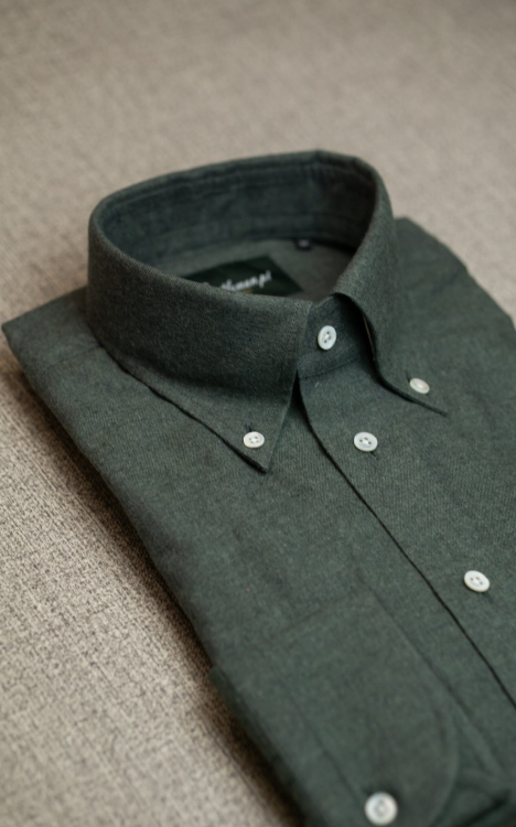 Bawełniana Koszula Flanelowa Zielona BD