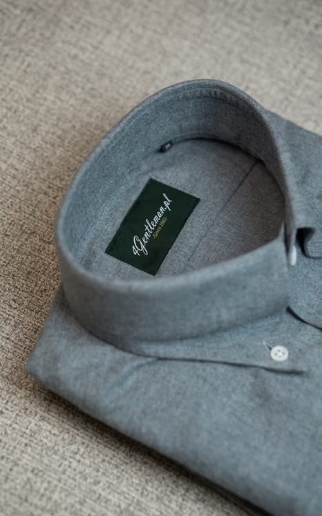 Bawełniana Koszula Flanelowa Szara BD