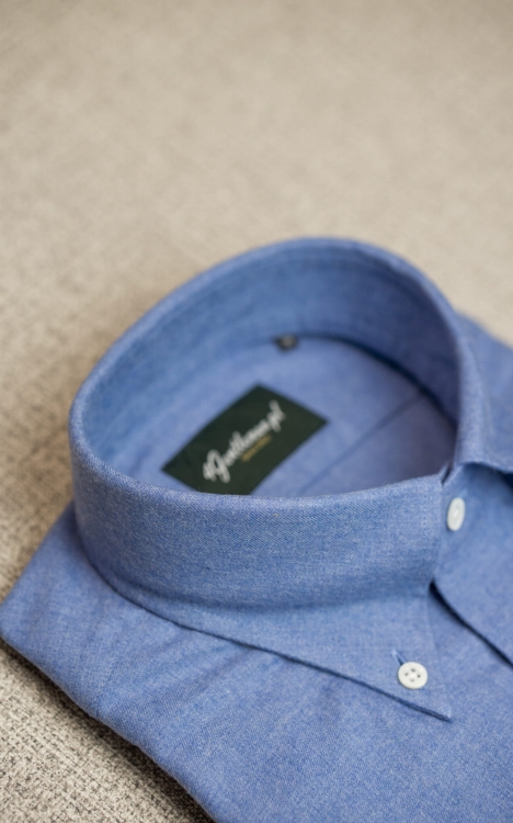 Bawełniana Koszula Flanelowa Niebieska BD