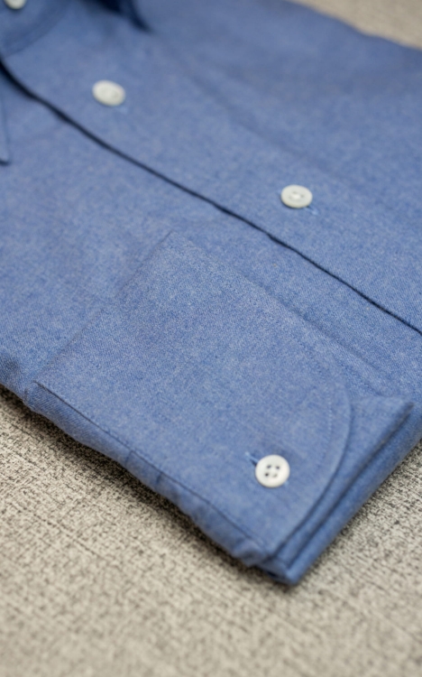 Bawełniana Koszula Flanelowa Niebieska BD