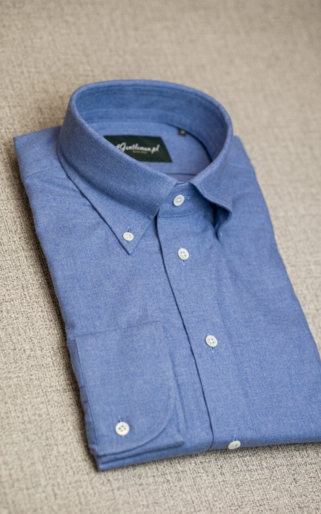 Bawełniana Koszula Flanelowa Niebieska BD