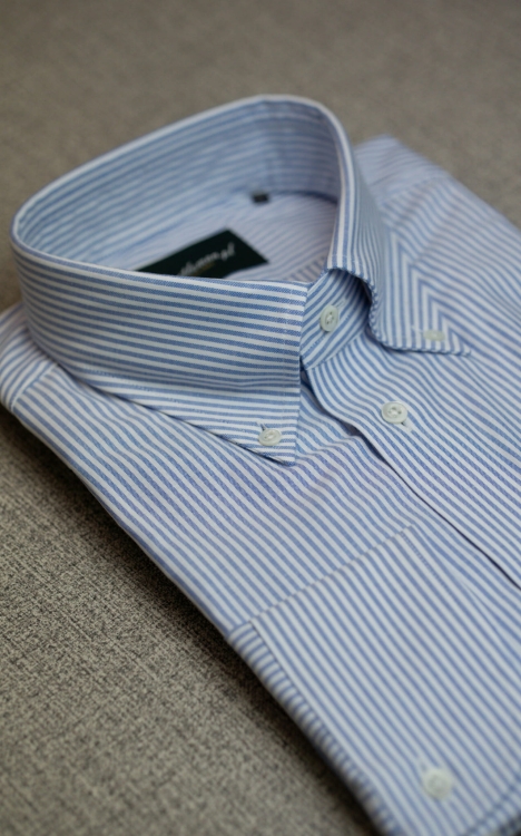 Bawełniana Koszula Ciemno/Niebieski Prążek Oxford BD