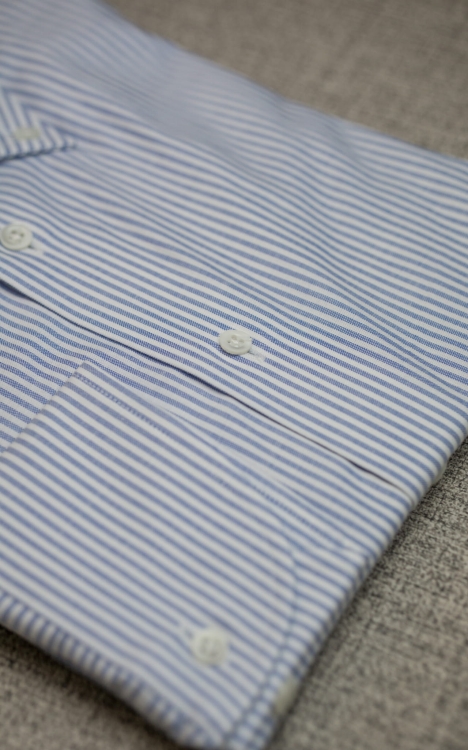 Bawełniana Koszula Ciemno/Niebieski Prążek Oxford BD