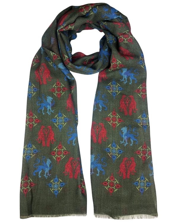 Szal Parsifal dwustronny Calabrese 1924, 100% wełna jagnięca