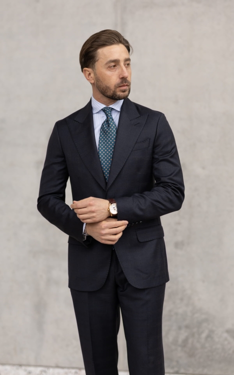 Daytona navy suit Loro Piana