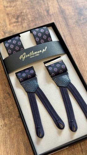 Szelki Cravatta rombi blu