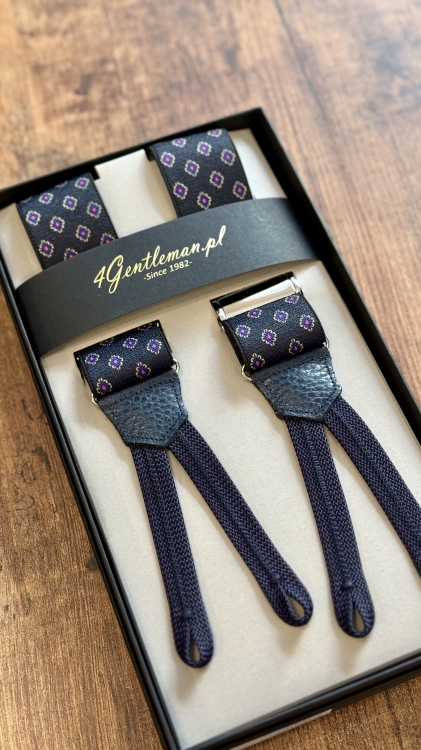 Szelki Cravatta rombi blu