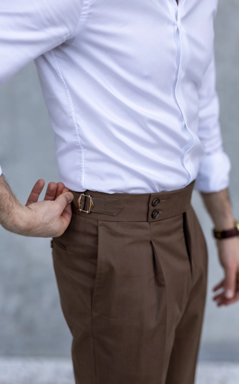 Spodnie bawełniane Modena Brąz