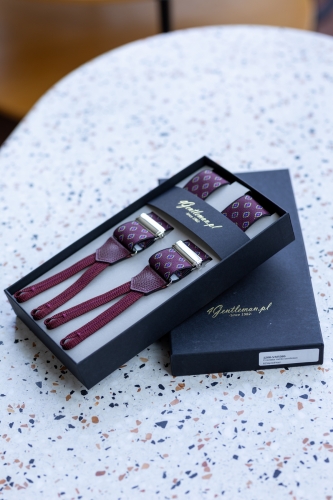 Szelki Cravatta rombi bordeaux