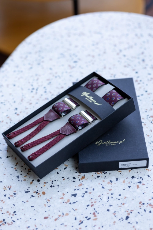 Szelki Cravatta rombi bordeaux