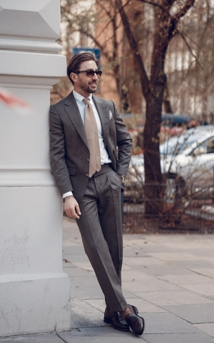 Garnitur Wełniany Cappuccino