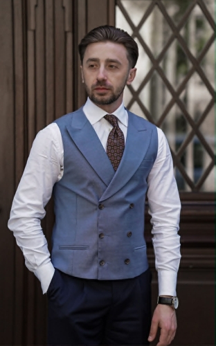 Kamizelka Dwurzędowa Bolonia 100% Wełna