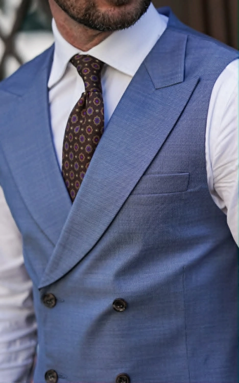 Kamizelka Dwurzędowa Bolonia 100% Wełna