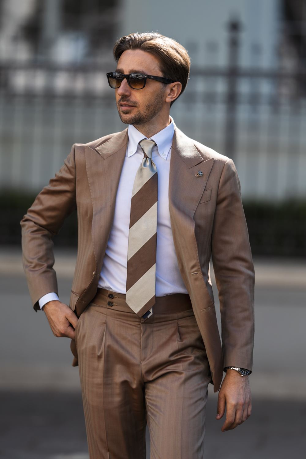 Brązowy garnitur 4Gentleman